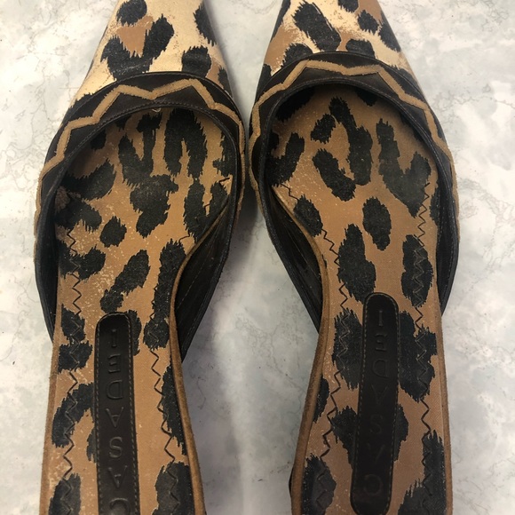 Casadei leopard kitten heel mules - Picture 2 of 6